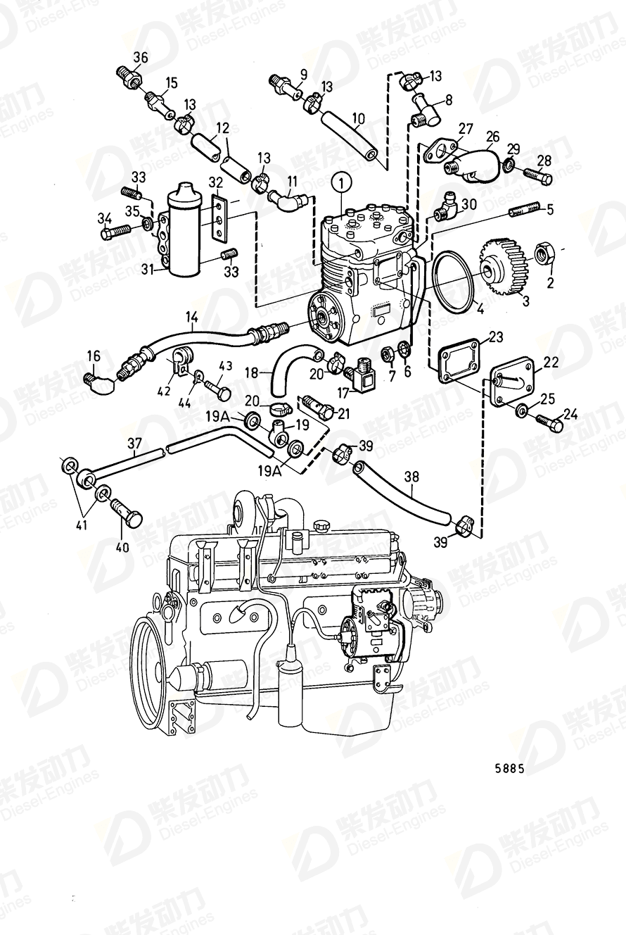 VOLVO Gasket 1194585 Drawing